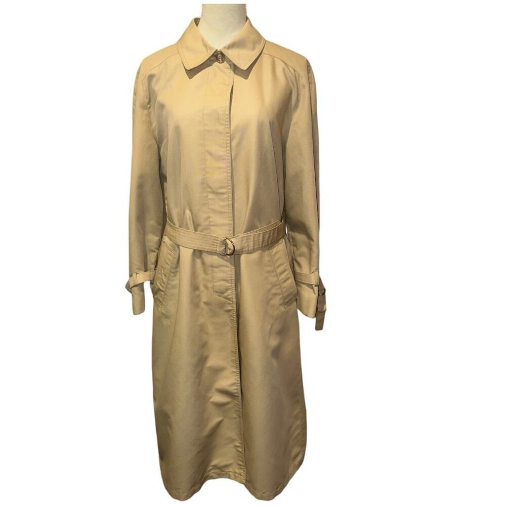 LONDON FOG Vintage Classic Full Length Trench Coat Size 18